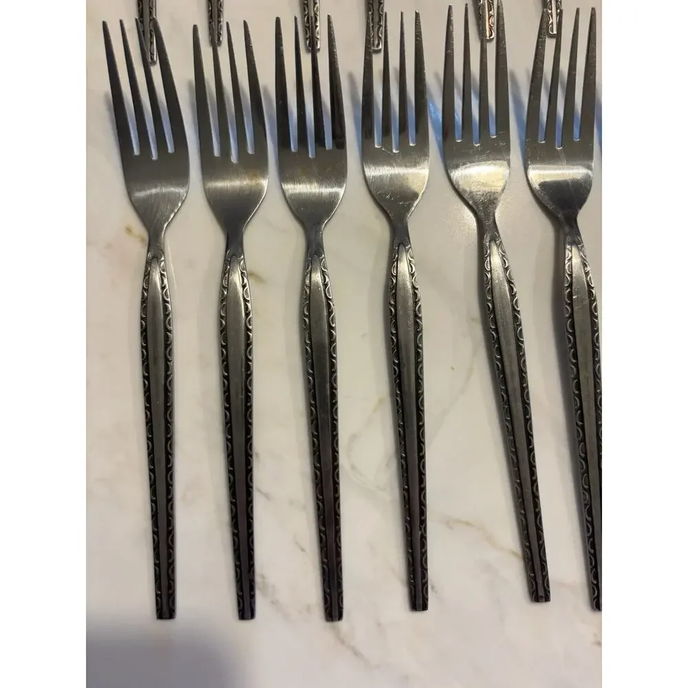 11 Place 50pcs Rogers Stanley Roberts ENSENADA Stainless Flatware Setting set